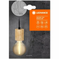 Lampes Vintages & Rétros-Luminaires Ledvance 1906 Suspension Couleur bois, 1 lumière