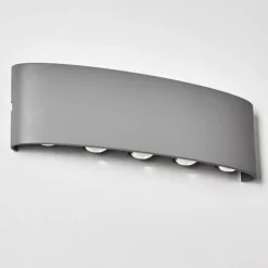 hofstein Abaiang Applique murale d'extérieur LED Argenté, 10 lumières