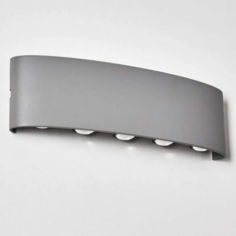 hofstein Abaiang Applique murale d'extérieur LED Argenté, 10 lumières