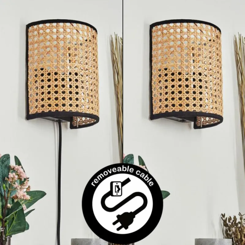 Lampes En Tissu-hofstein Abedim Luminaire Up & Down, Applique murale Noir, 1 lumière