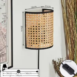 Lampes En Tissu-hofstein Abedim Luminaire Up & Down, Applique murale Noir, 1 lumière