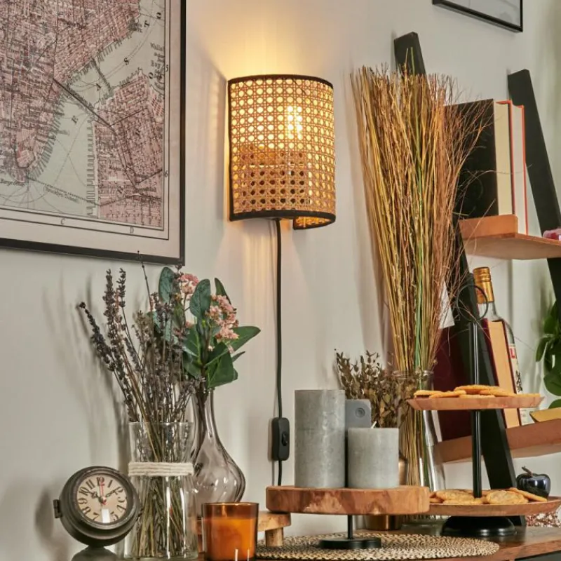 Lampes En Tissu-hofstein Abedim Luminaire Up & Down, Applique murale Noir, 1 lumière