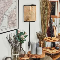 Lampes En Tissu-hofstein Abedim Luminaire Up & Down, Applique murale Noir, 1 lumière