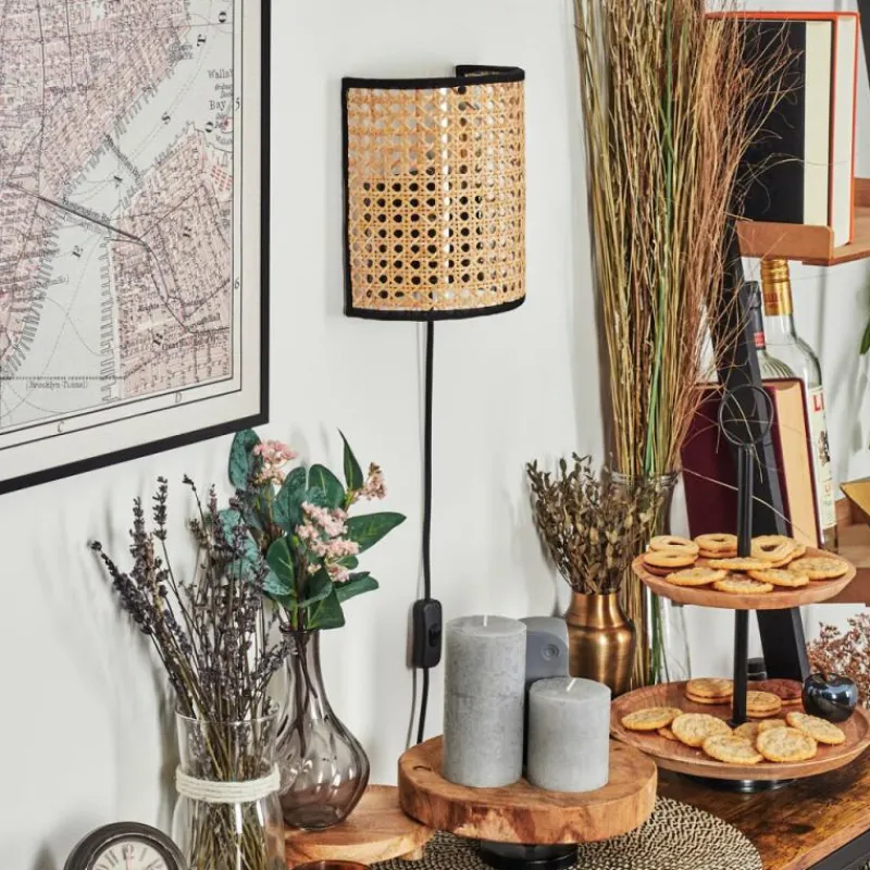 Lampes En Tissu-hofstein Abedim Luminaire Up & Down, Applique murale Noir, 1 lumière