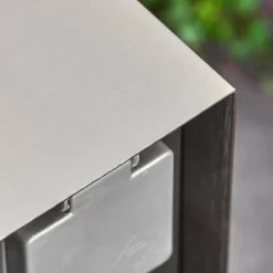 hofstein Abilene Prises électriques d'extérieur Acier inoxydable, Gris