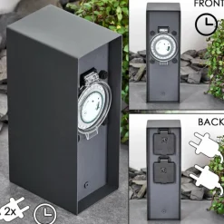 hofstein Abilene Prises électriques d'extérieur Anthracite