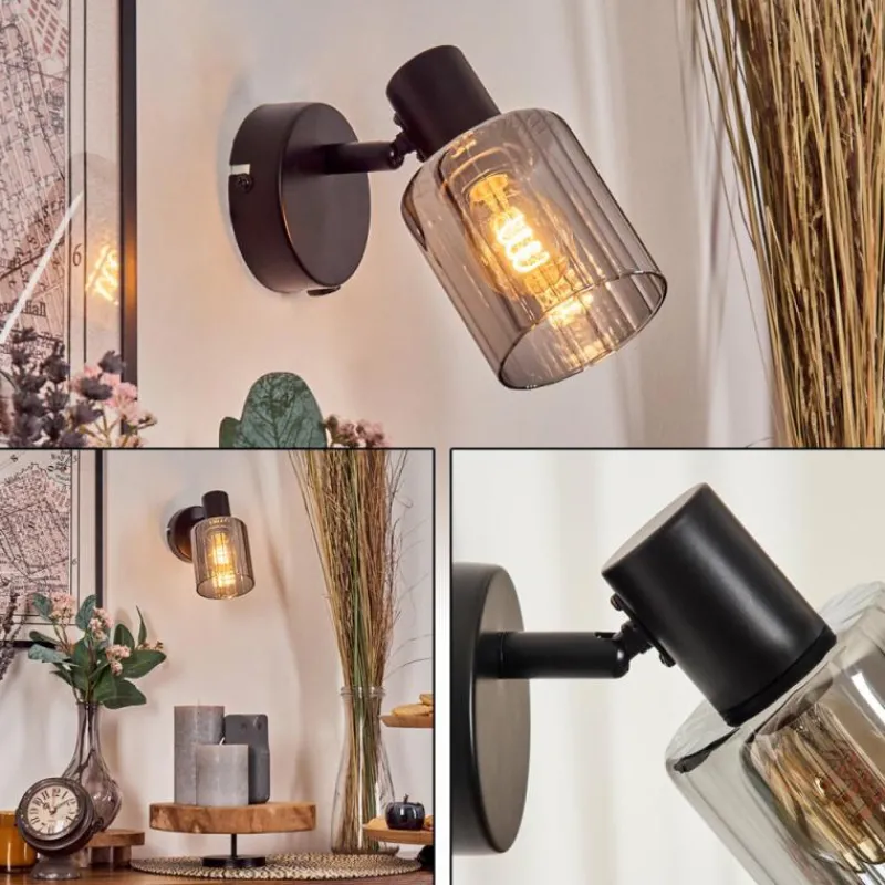 hofstein Aggebo Applique murale, Spot mural Noir, 1 lumière