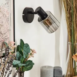 hofstein Aggebo Applique murale, Spot mural Noir, 1 lumière