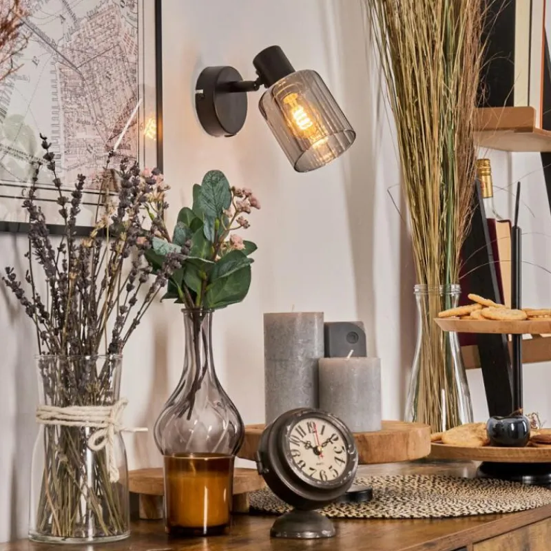 hofstein Aggebo Applique murale, Spot mural Noir, 1 lumière