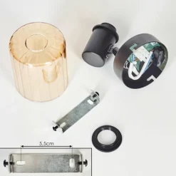 hofstein Aggebo Applique murale, Spot mural Noir, 1 lumière