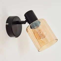 hofstein Aggebo Applique murale, Spot mural Noir, 1 lumière