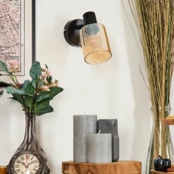 hofstein Aggebo Applique murale, Spot mural Noir, 1 lumière