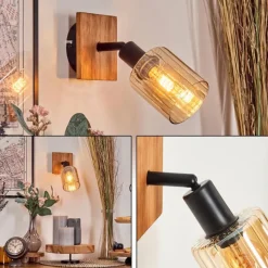 hofstein Aggebo Applique murale, Spot mural Écru, Noir, 1 lumière