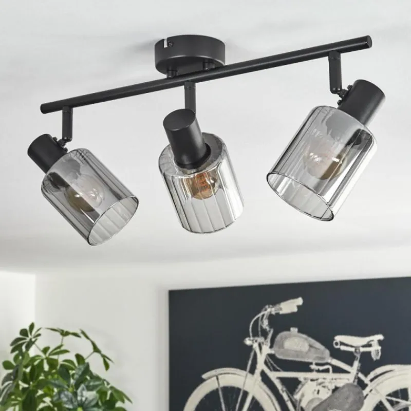 hofstein Aggebo Plafonnier Noir, 3 lumières