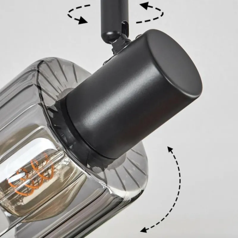 hofstein Aggebo Plafonnier Noir, 3 lumières