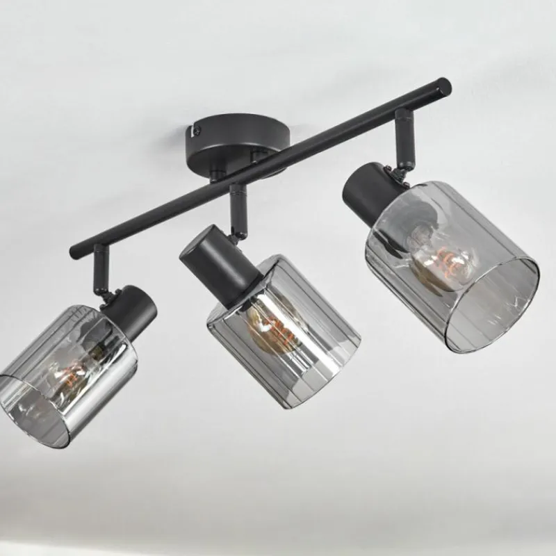 hofstein Aggebo Plafonnier Noir, 3 lumières