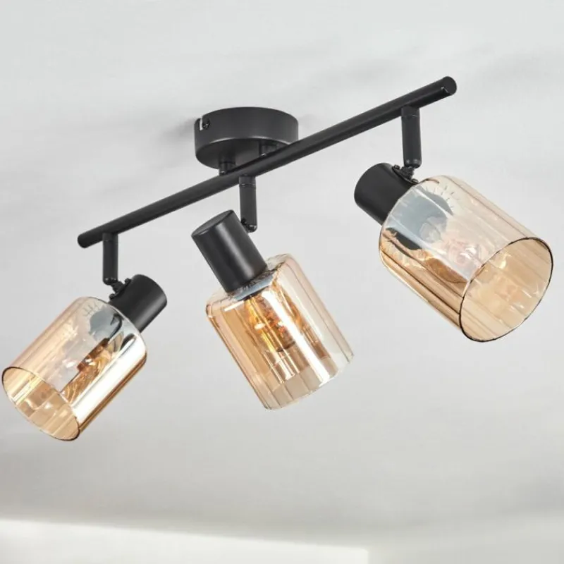 hofstein Aggebo Plafonnier Noir, 3 lumières