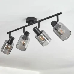 hofstein Aggebo Plafonnier Noir, 4 lumières