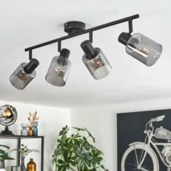 hofstein Aggebo Plafonnier Noir, 4 lumières