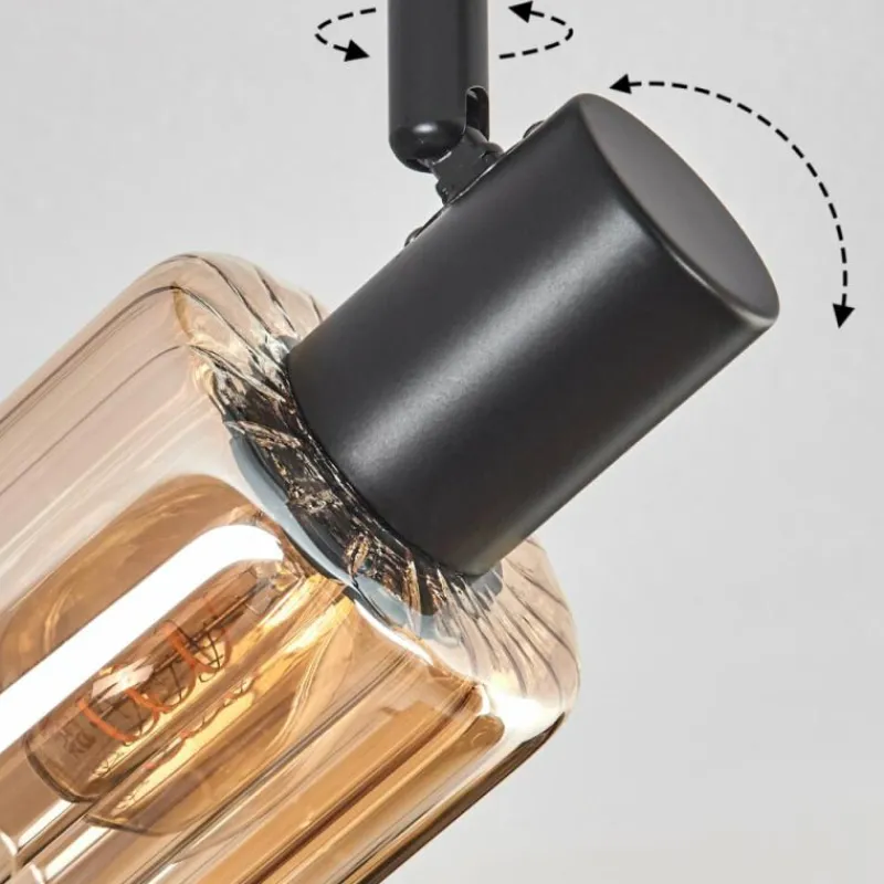 hofstein Aggebo Plafonnier Noir, 4 lumières