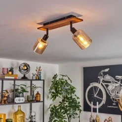 hofstein Aggebu Plafonnier Écru, Noir, 2 lumières