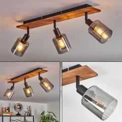 hofstein Aggebu Plafonnier Écru, Noir, 3 lumières