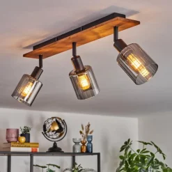 hofstein Aggebu Plafonnier Écru, Noir, 3 lumières