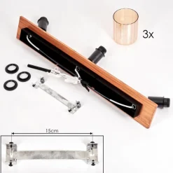 hofstein Aggebu Plafonnier Écru, Noir, 3 lumières