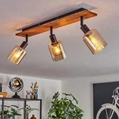 hofstein Aggebu Plafonnier Écru, Noir, 3 lumières