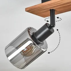 hofstein Aggebu Plafonnier Écru, Noir, 4 lumières