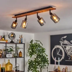 hofstein Aggebu Plafonnier Écru, Noir, 4 lumières