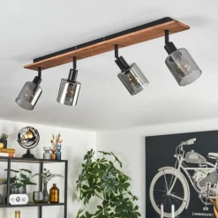 hofstein Aggebu Plafonnier Écru, Noir, 4 lumières