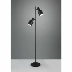 Luminaires Trio Agudo Lampadaire Noir, 2 lumières* Lampadaires Et Lampes Sur Pied