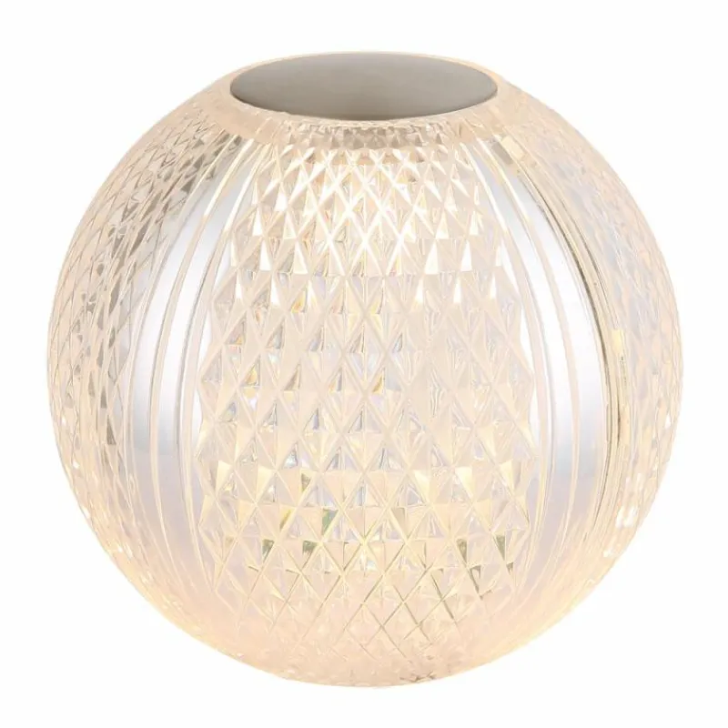 Luminaires Globo Lighting Aida Lampe à poser LED Nickel mat, Transparent, 1 lumière* Éclairage Led