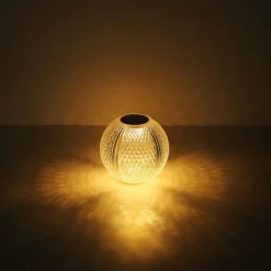 Luminaires Globo Lighting Aida Lampe à poser LED Nickel mat, Transparent, 1 lumière* Éclairage Led