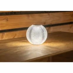 Luminaires Globo Lighting Aida Lampe à poser LED Nickel mat, Transparent, 1 lumière* Éclairage Led
