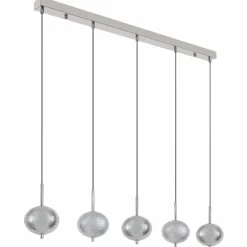 Lampes À Boules-Luminaires Globo Lighting Aida Suspension LED Chrome, 1 lumière
