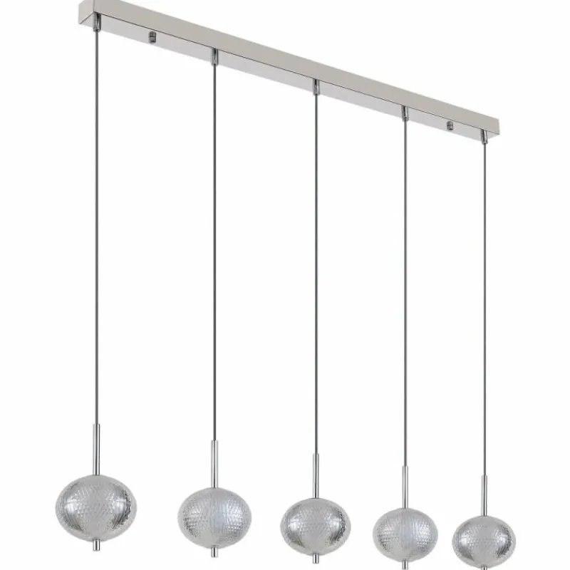 Lampes À Boules-Luminaires Globo Lighting Aida Suspension LED Chrome, 1 lumière