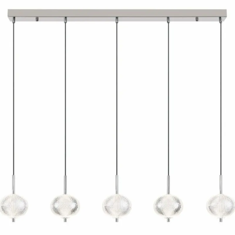 Lampes À Boules-Luminaires Globo Lighting Aida Suspension LED Chrome, 1 lumière