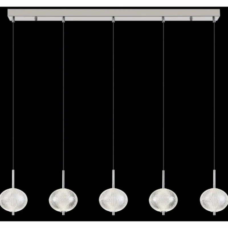 Lampes À Boules-Luminaires Globo Lighting Aida Suspension LED Chrome, 1 lumière