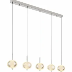 Lampes À Boules-Luminaires Globo Lighting Aida Suspension LED Chrome, 1 lumière