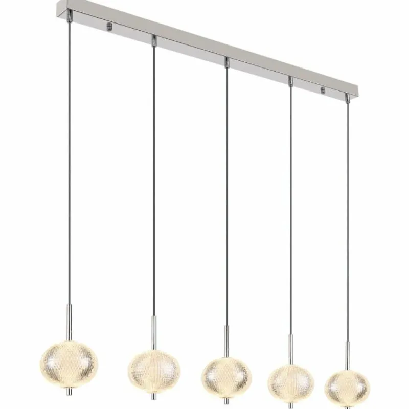 Lampes À Boules-Luminaires Globo Lighting Aida Suspension LED Chrome, 1 lumière