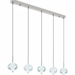 Lampes À Boules-Luminaires Globo Lighting Aida Suspension LED Chrome, 1 lumière