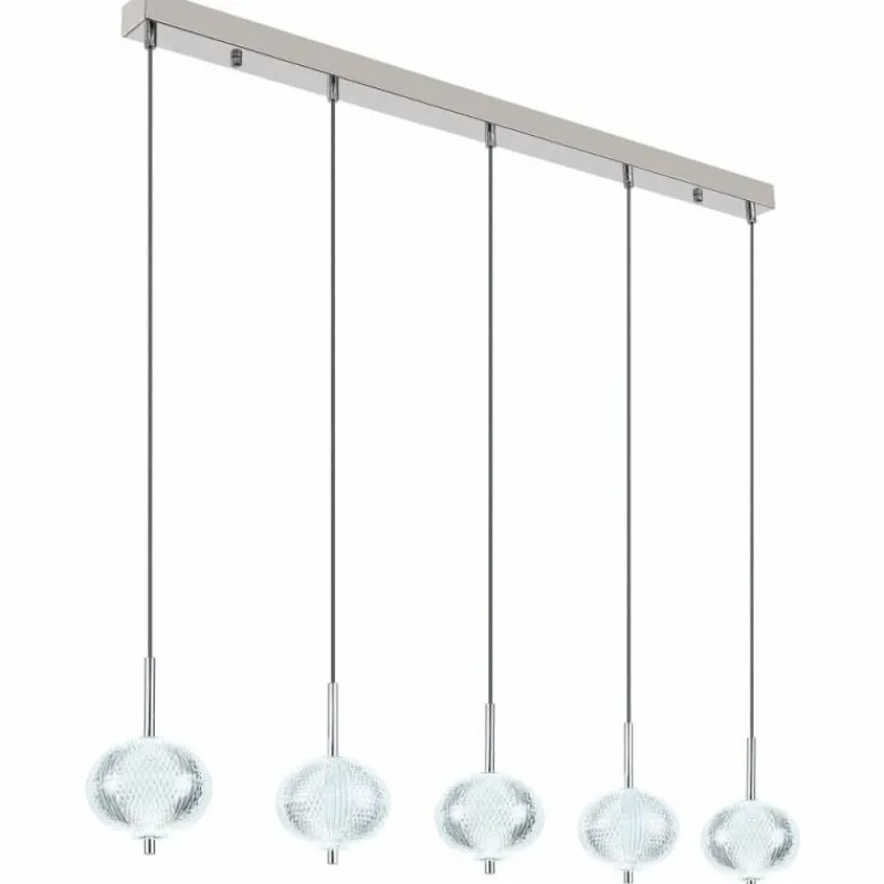 Lampes À Boules-Luminaires Globo Lighting Aida Suspension LED Chrome, 1 lumière
