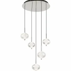 Lampes À Boules-Luminaires Globo Lighting Aida Suspension LED Chrome, 1 lumière
