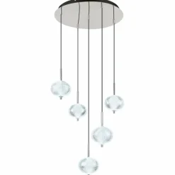 Lampes À Boules-Luminaires Globo Lighting Aida Suspension LED Chrome, 1 lumière
