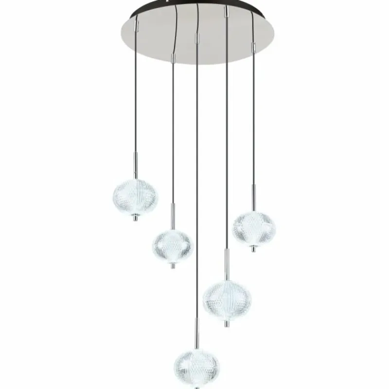 Lampes À Boules-Luminaires Globo Lighting Aida Suspension LED Chrome, 1 lumière