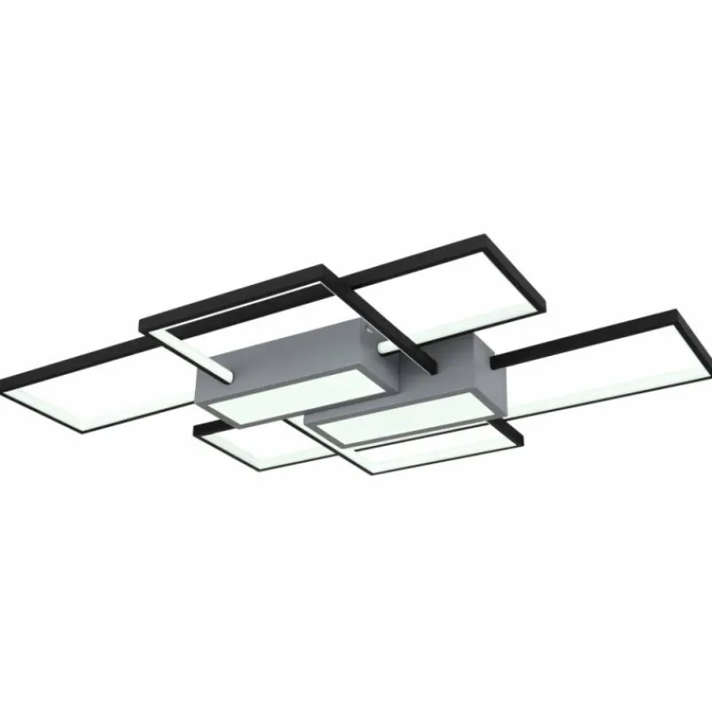 Luminaires Globo Lighting AIGINA Plafonnier LED Noir, 1 lumière, Télécommandes