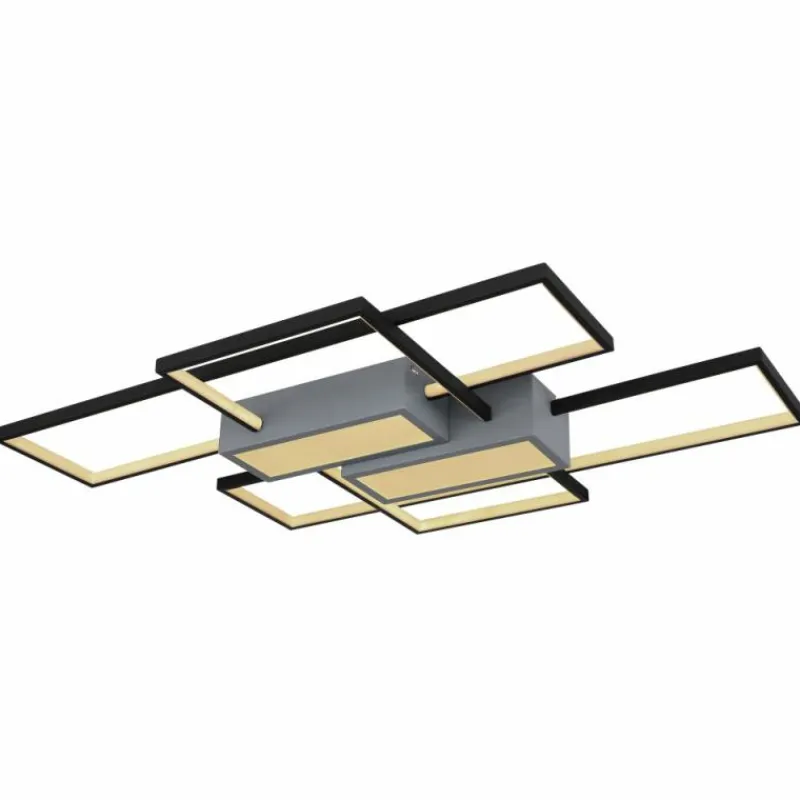 Luminaires Globo Lighting AIGINA Plafonnier LED Noir, 1 lumière, Télécommandes
