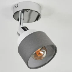 Lampes En Tissu-hofstein Ailer Plafonnier, Spot de plafond Chrome, 1 lumière